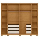 Ver imagem 7 de Guarda Roupa Casal 270cm 6 Portas Meraki Cinamomo/Off a02 - Mpozenato