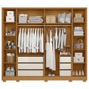 Ver imagem 6 de Guarda Roupa Casal 270cm 6 Portas Meraki Cinamomo/Off a02 - Mpozenato