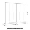 Ver imagem 5 de Guarda Roupa Casal 270cm 6 Portas Meraki Cinamomo/Off a02 - Mpozenato