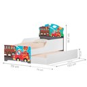 Ver imagem 3 de Mini Cama Infantil com Auxiliar Bombeiro com Colchões