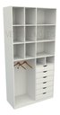 Ver imagem 4 de Armário Arara Gaveta Samara M8 100% Mdf Colmeia Closet Loja - Branco