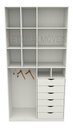 Ver imagem 3 de Armário Arara Gaveta Samara M8 100% Mdf Colmeia Closet Loja - Branco