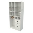 Ver imagem 2 de Armário Arara Gaveta Samara M8 100% Mdf Colmeia Closet Loja - Branco