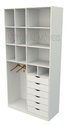 Ver imagem 2 de Armário Arara Gaveta Samara M8 100% Mdf Colmeia Closet Loja - Branco