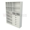 Ver imagem 4 de Armário Arara Gaveta Samara M9 100% Mdf (closet / Colmeia) - Branco
