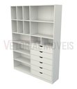 Ver imagem 4 de Armário Arara Gaveta Samara M9 100% Mdf (closet / Colmeia) - Branco