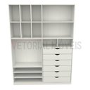Ver imagem 2 de Armário Arara Gaveta Samara M9 100% Mdf (closet / Colmeia) - Branco