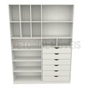 Ver imagem 5 de Armário Arara Gaveta Samara M9 100% Mdf (closet / Colmeia) - Branco