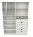 Ver imagem 5 de Armário Arara Gaveta Samara M9 100% Mdf (closet / Colmeia) - Branco