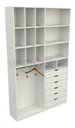 Ver imagem 1 de Armário Colmeia Samara M3 100% Mdf Closet Gaveta Loja - Branco