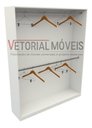 Ver imagem 1 de Armário Arara Dupla M4 100%mdf Closet Cabideiro Loja - Branco