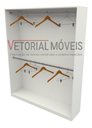Ver imagem 2 de Armário Arara Dupla M4 100%mdf Closet Cabideiro Loja - Branco