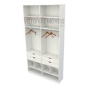 Ver imagem 1 de Armário Arara Gaveta Sabrina M2 100% Mdf Closet Roupeiro - Branco
