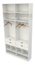Ver imagem 1 de Armário Arara Gaveta Sabrina M2 100% Mdf Closet Roupeiro - Branco