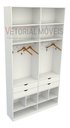Ver imagem 3 de Armário Arara Gaveta Sabrina M2 100% Mdf Closet Roupeiro - Branco