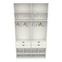 Ver imagem 4 de Armário Arara Gaveta Sabrina M2 100% Mdf Closet Roupeiro - Branco