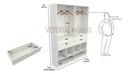 Ver imagem 2 de Armário Arara Gaveta Sabrina M4 100% Mdf Closet Lojas Gaveta - Branco