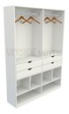 Ver imagem 1 de Armário Arara Gaveta Sabrina M4 100% Mdf Closet Lojas Gaveta - Branco