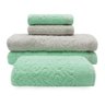 Jogo Toalhas Banhão 5 Peças Ornato Felpudas Appel Gelo/Mint - 1