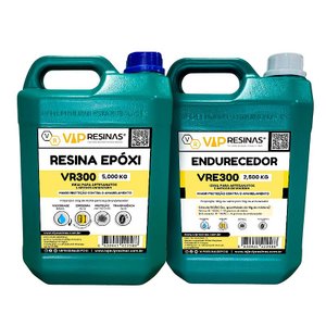 Resina Epóxi + Endurecedor Vr300 Uv 7,5kg Alta Espessura