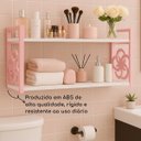 Ver imagem 6 de Prateleira Estante Organizadora Livros Infantil Nicho Rosa e Branco Feminino Bebê Decorativa Quarto