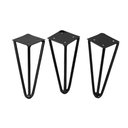 Ver imagem 1 de Kit 3 Pé De Ferro Hairpin Legs 15 Cm Preto Combo Stock