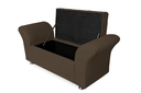 Ver imagem 2 de Recamier Calçadeira Baú Veneza Queen 160 cm Suede Marrom
