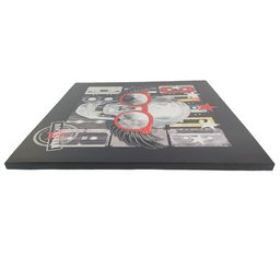 Quadro Decorativo Rockstar Caveira Quarto Sala Moldura 50x50 Decoraçao Banda Musica Enfeite LEVA PRA - 5