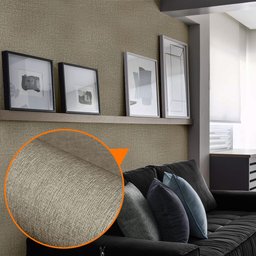 Papel de Parede Adesivo Lavavel Texturizado Tecido Palha Escuro - 7