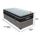 Ver imagem 5 de Cama Box Baú Solteiro Colchão Ortobom Elegant Mola Ensacada Cinza