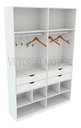 Ver imagem 1 de Armário Arara Gaveta Sabrina M8 100% Mdf (closet Gaveta) - Branco