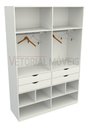 Ver imagem 1 de Armário Arara Gaveta Sabrina M9 100% Mdf (closet Lojas) - Branco