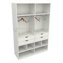 Ver imagem 1 de Armário Arara Gaveta Sabrina M9 100% Mdf (closet Lojas) - Branco