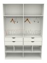 Ver imagem 3 de Armário Arara Gaveta Sabrina M9 100% Mdf (closet Lojas) - Branco