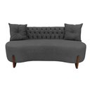 Ver imagem 2 de Sofá 3 Lugares Orgânico Curvo Tókio 180cm Suede Cinza
