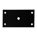 Ver imagem 5 de Kit 6 Chapinhas Chapa Reta Fixação Pés Palito Rosca 5/16 Preto G59 Gran Belo Puff Aparador Banco Pol