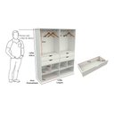 Ver imagem 1 de Guarda Roupa Closet Solteiro Sabrina M7 100% Mdf Closet Loja Roupeiro Gaveta - Branco