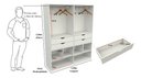 Ver imagem 1 de Guarda Roupa Closet Solteiro Sabrina M7 100% Mdf Closet Loja Roupeiro Gaveta - Branco