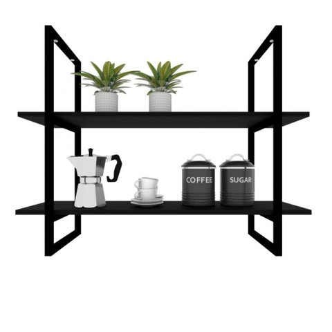 Prateleira Suspensa Industrial para Cozinha - Nichos Decorativos