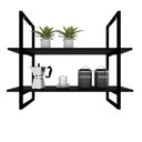 Ver imagem 1 de Prateleira Suspensa Industrial para Cozinha - Nichos Decorativos