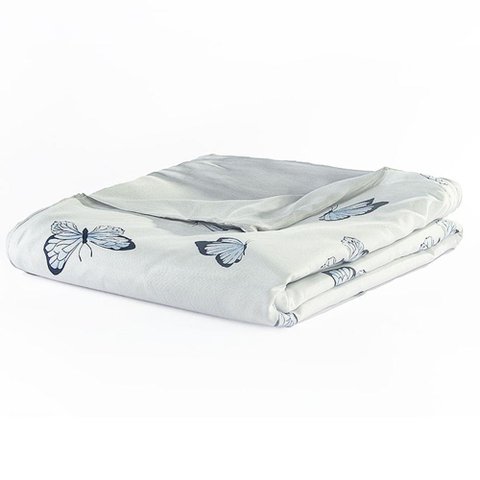 Capa Duvet para Edredom Solteiro Essencialle com Ziper 1 Peça Borboletas Azuis