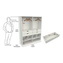 Ver imagem 1 de Guarda Roupa Closet Solteiro  Sabrina M6 100% Mdf Closet Loja Roupeiro Gaveta - Branco