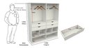 Ver imagem 1 de Guarda Roupa Closet Solteiro Sabrina M6 100% Mdf Closet Loja Roupeiro Gaveta - Branco