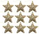 Ver imagem 1 de Conjunto Estrela Tridimensional Gliter Arabesco Rosê Gold 8cm Enfeite Árvore 9 Unidades - Magizi