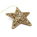 Ver imagem 2 de Conjunto Estrela Tridimensional Gliter Arabesco Rosê Gold 8cm Enfeite Árvore 9 Unidades - Magizi