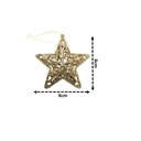 Ver imagem 4 de Conjunto Estrela Tridimensional Gliter Arabesco Rosê Gold 8cm Enfeite Árvore 9 Unidades - Magizi