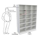 Ver imagem 2 de Armário Colmeia M5 100%mdf (organizador, Estante Prateleira) - Branco