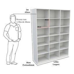 Armário Colmeia M5 100%mdf (organizador, Estante Prateleira) - Branco - 2