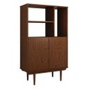 Ver imagem 5 de Estante 2 Prateleiras para Livros 1 Nicho Madeira Castanho Simona Idimex