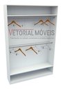 Ver imagem 3 de Armário Cabideiro Marina M7 100% Mdf Closet Loja Arara - Branco